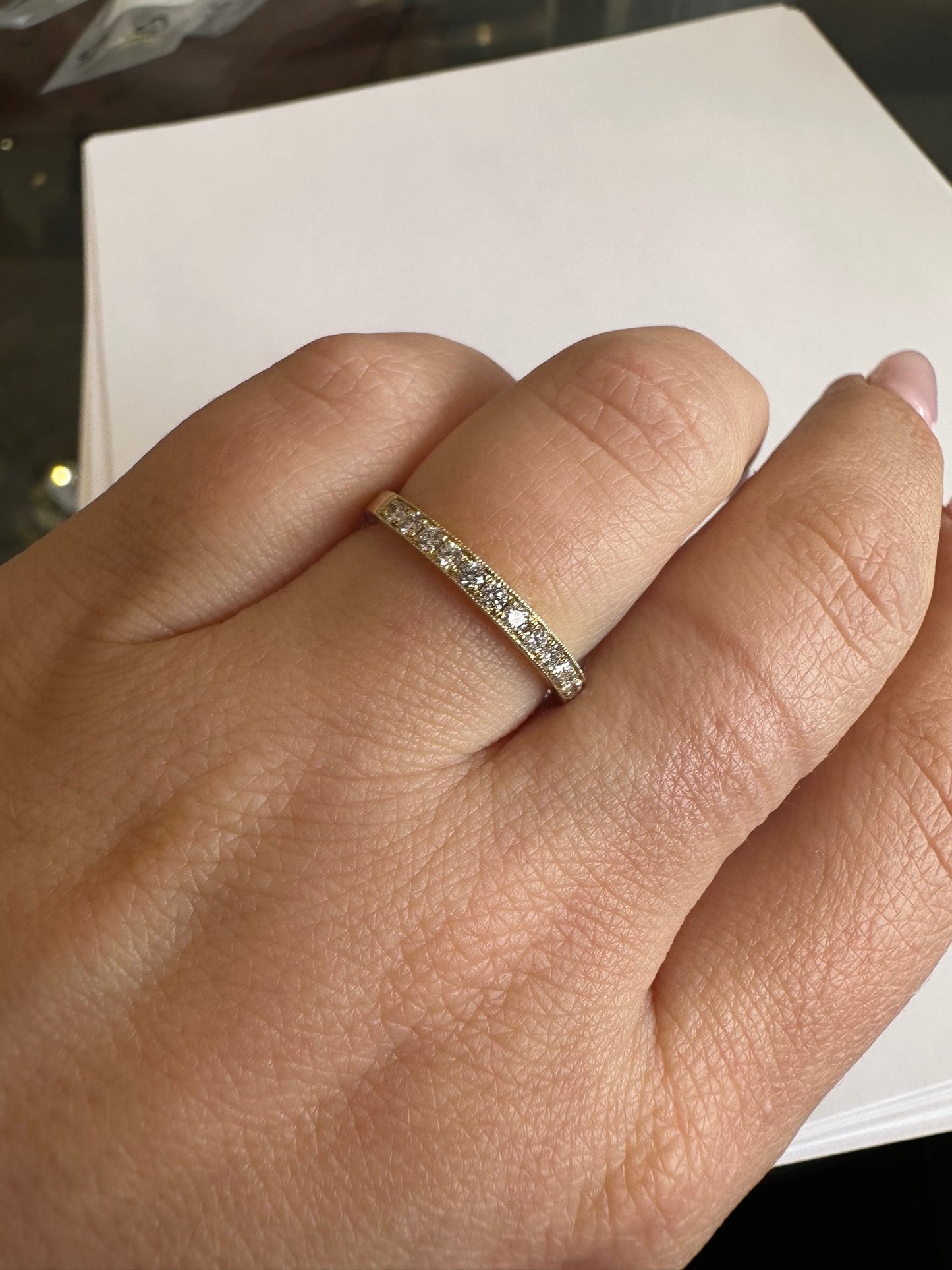 Milgrain Diamond Band-Wedding Band-Hurdle's Jewelry Collection-I don' know or see my size-hurdles-jewelry-boulder-colorado