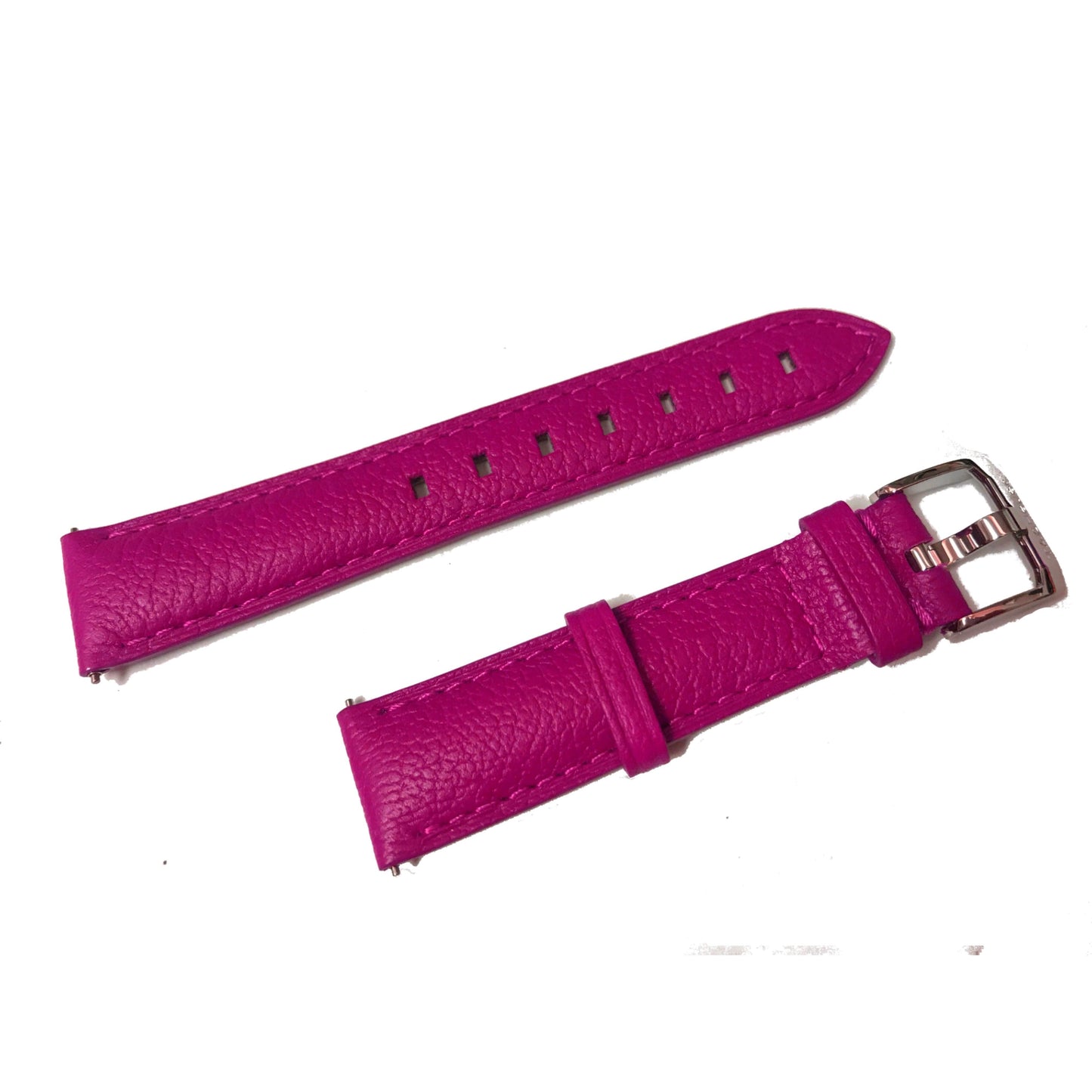 Raspberry Leather Strap-Watch Straps-Hurdle's Jewelry Collection-hurdles-jewelry-boulder-colorado