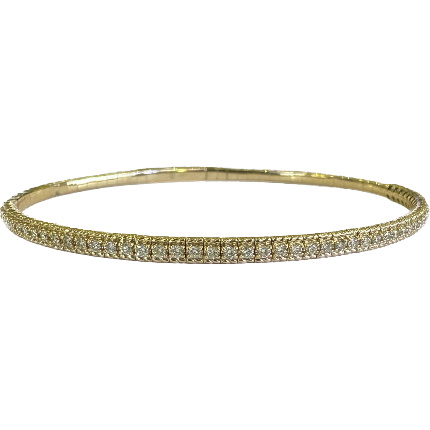 0.75 Carat Milgrain Diamond Flexible Bangle-Bracelet-IDD Jewelry-hurdles-jewelry-boulder-colorado