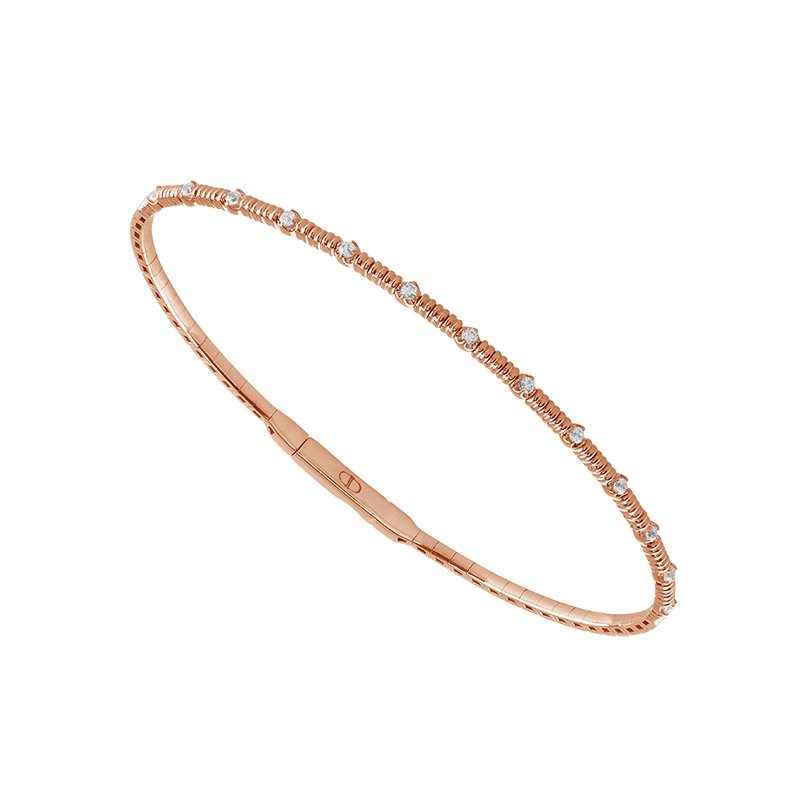 14k Flexible Diamond Station Bracelet-Bracelet-IDD Jewelry-14K White Gold-hurdles-jewelry-boulder-colorado