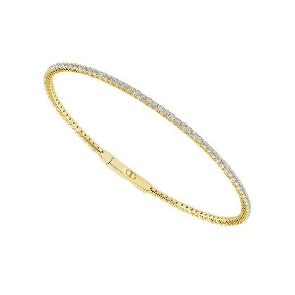1.50 Carat Diamond Flexible Bracelet-Bracelet-IDD Jewelry-14K Yellow Gold-hurdles-jewelry-boulder-colorado