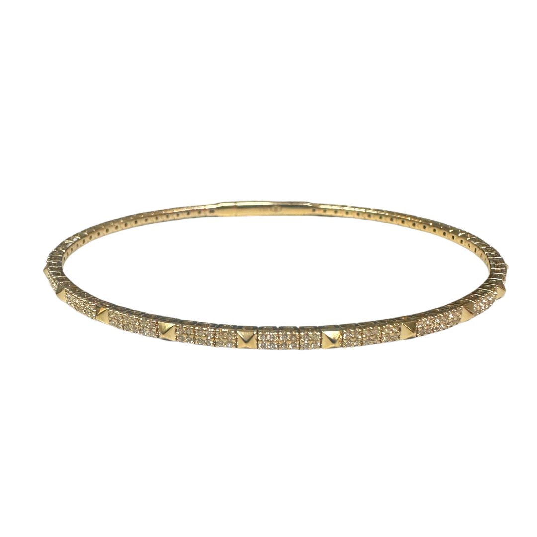 Diamond Stud Bracelet-Bracelet-IDD Jewelry-14K White Gold-hurdles-jewelry-boulder-colorado