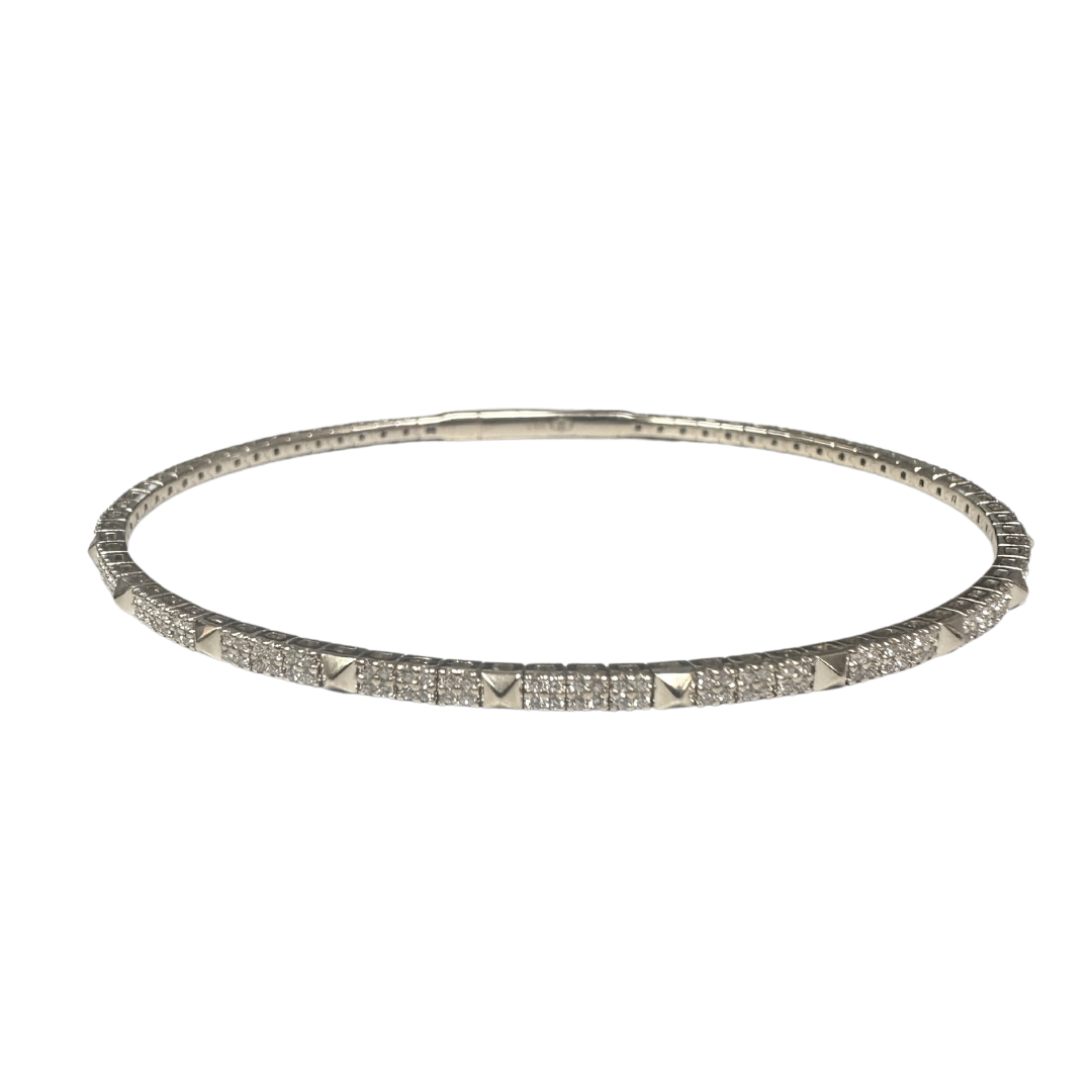 Diamond Stud Bracelet-Bracelet-IDD Jewelry-14K White Gold-hurdles-jewelry-boulder-colorado