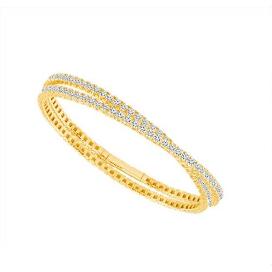 Double Wrap Diamond Tennis Bracelet-Bracelet-IDD Jewelry-14K White Gold-hurdles-jewelry-boulder-colorado