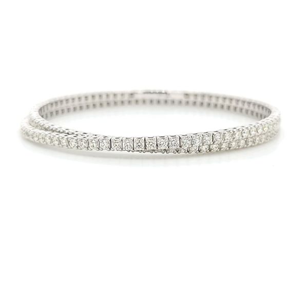 Double Wrap Diamond Tennis Bracelet-Bracelet-IDD Jewelry-14K White Gold-hurdles-jewelry-boulder-colorado