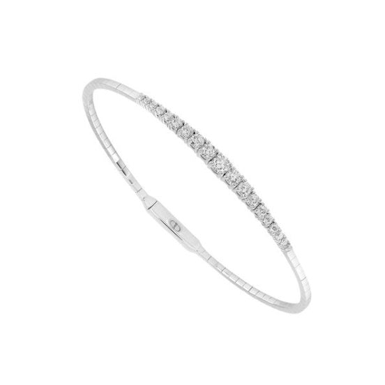 Graduated Diamond Flexible Bracelet-Bracelet-IDD Jewelry-14K Yellow Gold-hurdles-jewelry-boulder-colorado