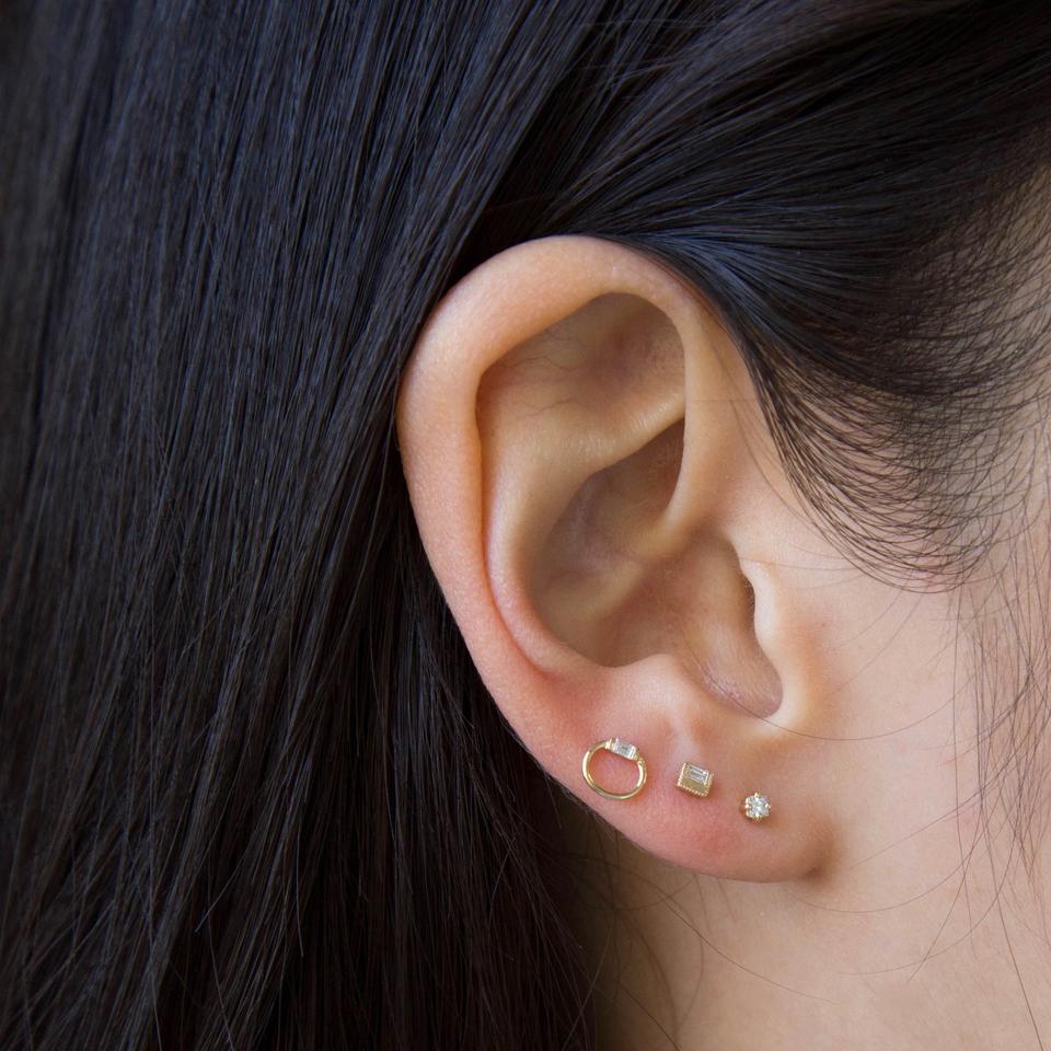 Baguette Block Diamond Studs-Earrings-Jennie Kwon-14K White Gold-hurdles-jewelry-boulder-colorado