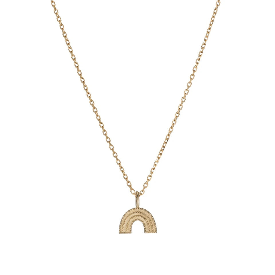 Beaded Rainbow Necklace-Necklace-Jennie Kwon-14K Yellow Gold-hurdles-jewelry-boulder-colorado