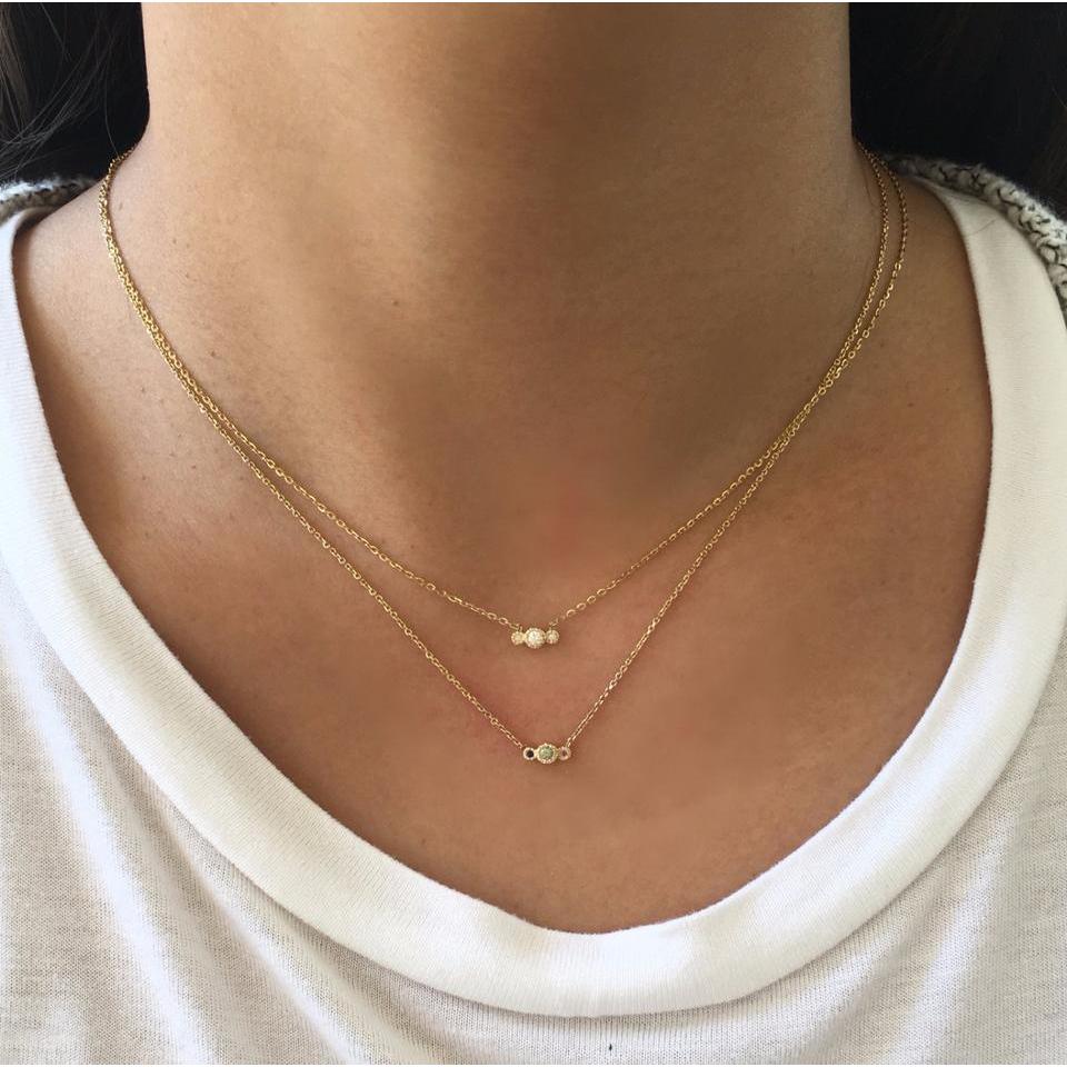 Diamond Journey Necklace-Necklace-Jennie Kwon-14K White Gold-hurdles-jewelry-boulder-colorado