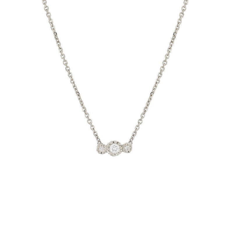 Diamond Journey Necklace-Necklace-Jennie Kwon-14K White Gold-hurdles-jewelry-boulder-colorado