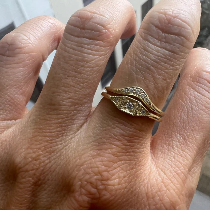 Diamond Mini Deco Point Ring-Ring-Jennie Kwon-I don' know or see my size-hurdles-jewelry-boulder-colorado
