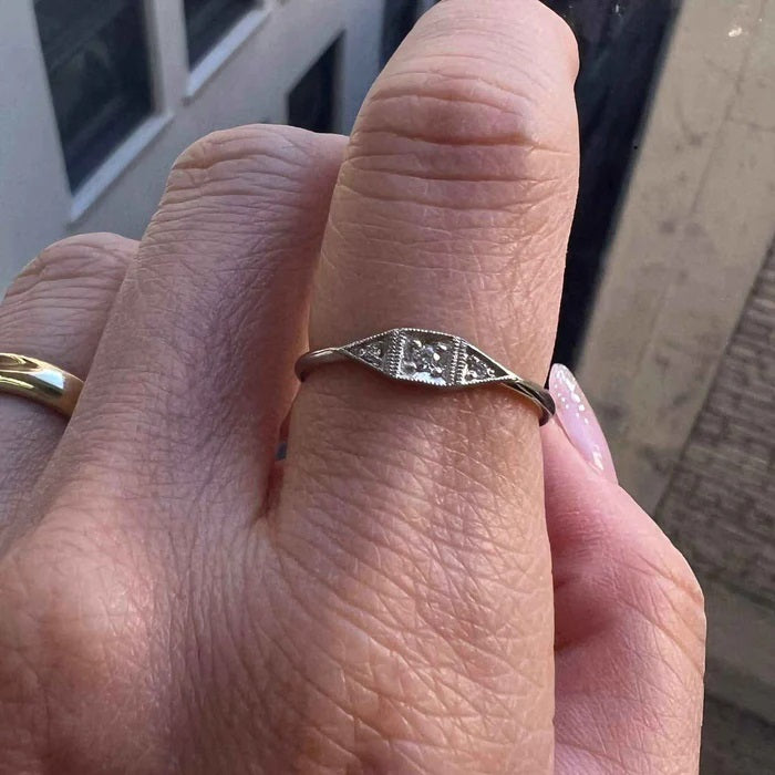 Diamond Mini Deco Point Ring-Ring-Jennie Kwon-I don' know or see my size-hurdles-jewelry-boulder-colorado