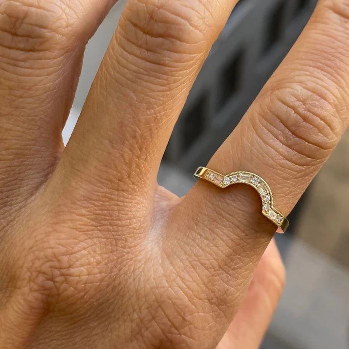 Diamond Staccato Arch Band-Ring-Jennie Kwon-I don' know or see my size-14K White Gold-5-hurdles-jewelry-boulder-colorado