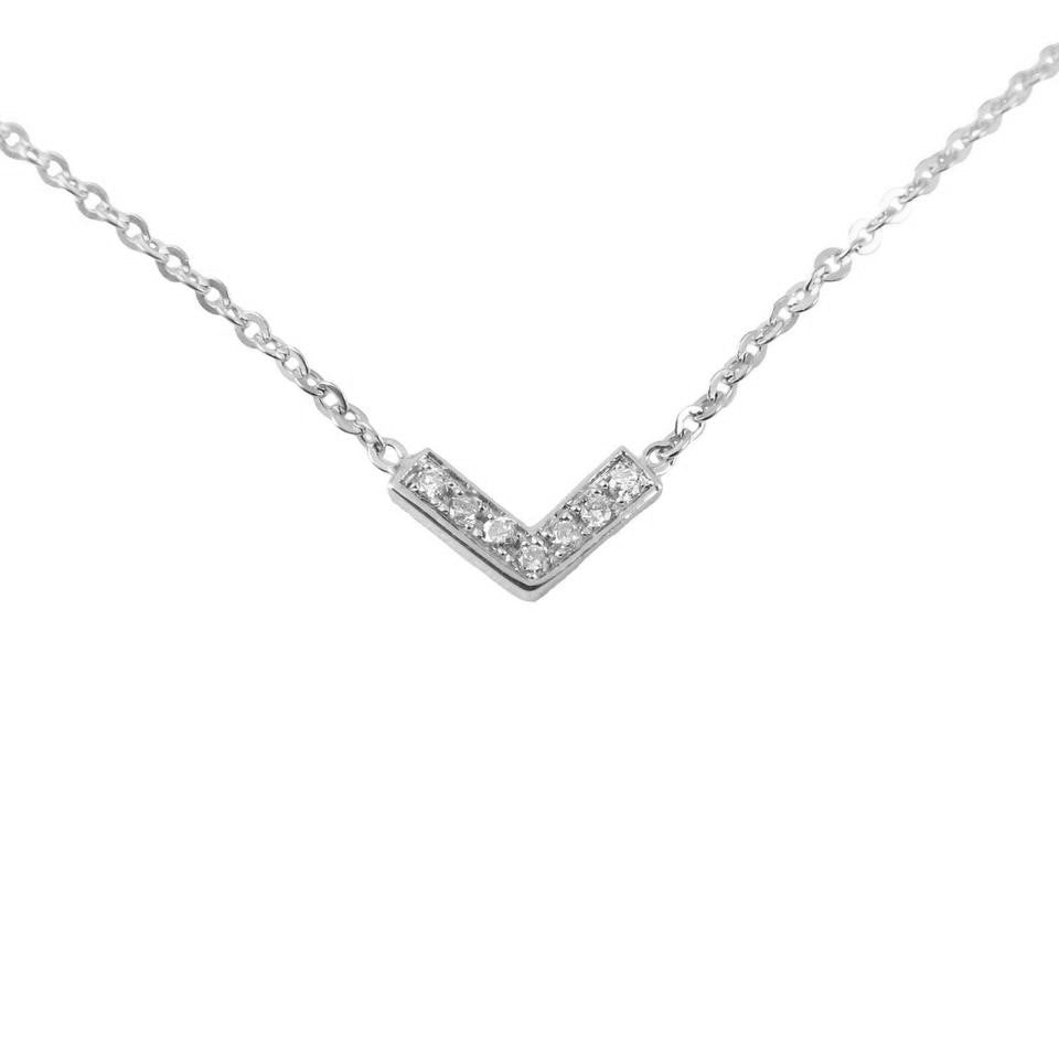 Diamond V Necklace-Necklace-Jennie Kwon-14K Yellow Gold-hurdles-jewelry-boulder-colorado
