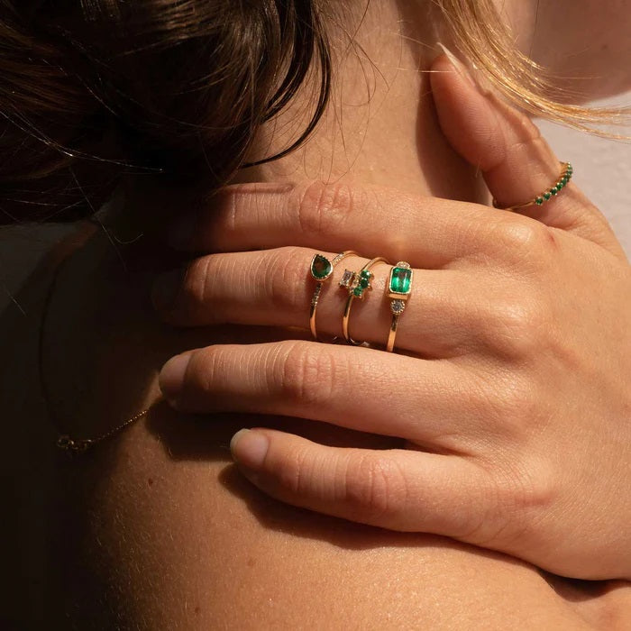 Emerald Lexie Ring-Ring-Jennie Kwon-I don' know or see my size-hurdles-jewelry-boulder-colorado