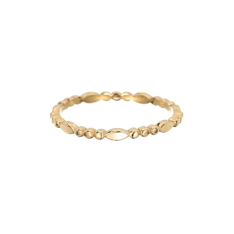 Gold Marquise Beaded Band-Ring-Jennie Kwon-I don' know or see my size-hurdles-jewelry-boulder-colorado