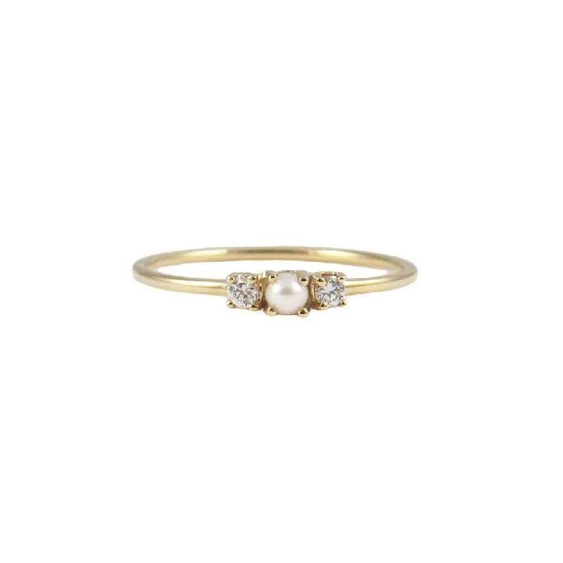 Pearl 2 Diamond Ring-Ring-Jennie Kwon-I don' know or see my size-hurdles-jewelry-boulder-colorado