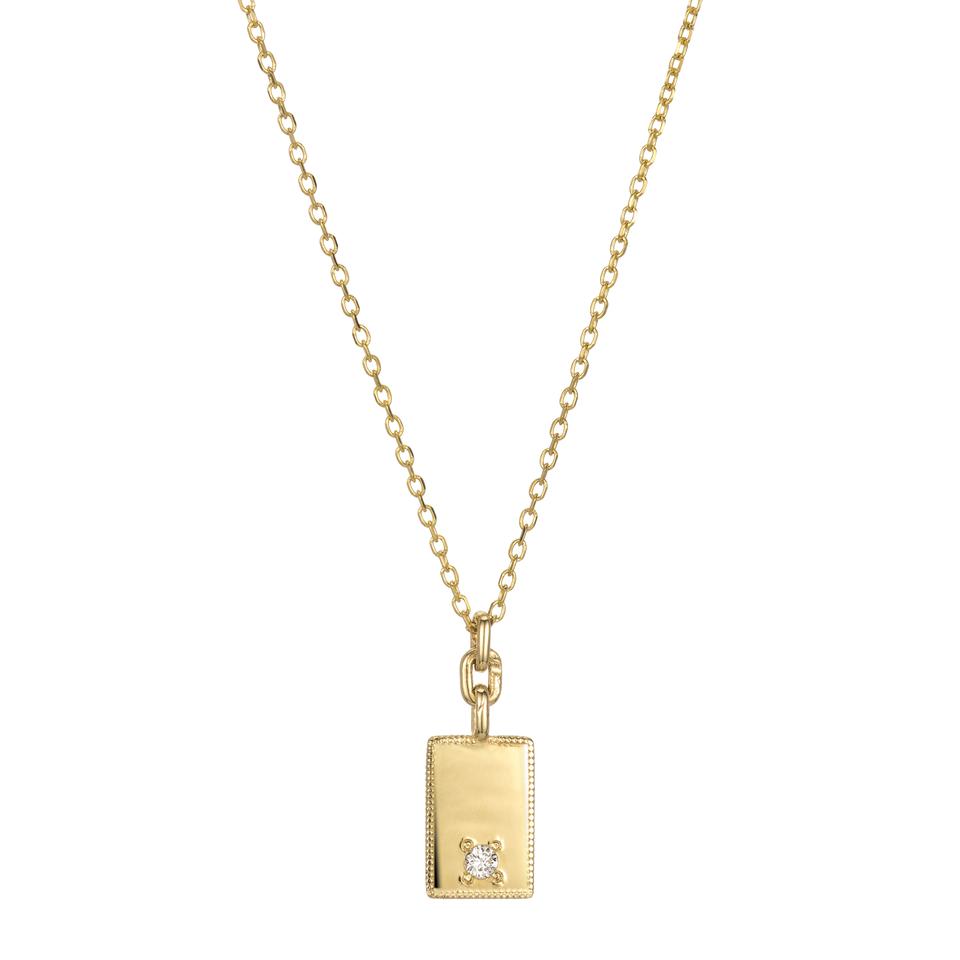 Rectangle Diamond Mirror Pendant-Necklace-Jennie Kwon-14K White Gold-hurdles-jewelry-boulder-colorado