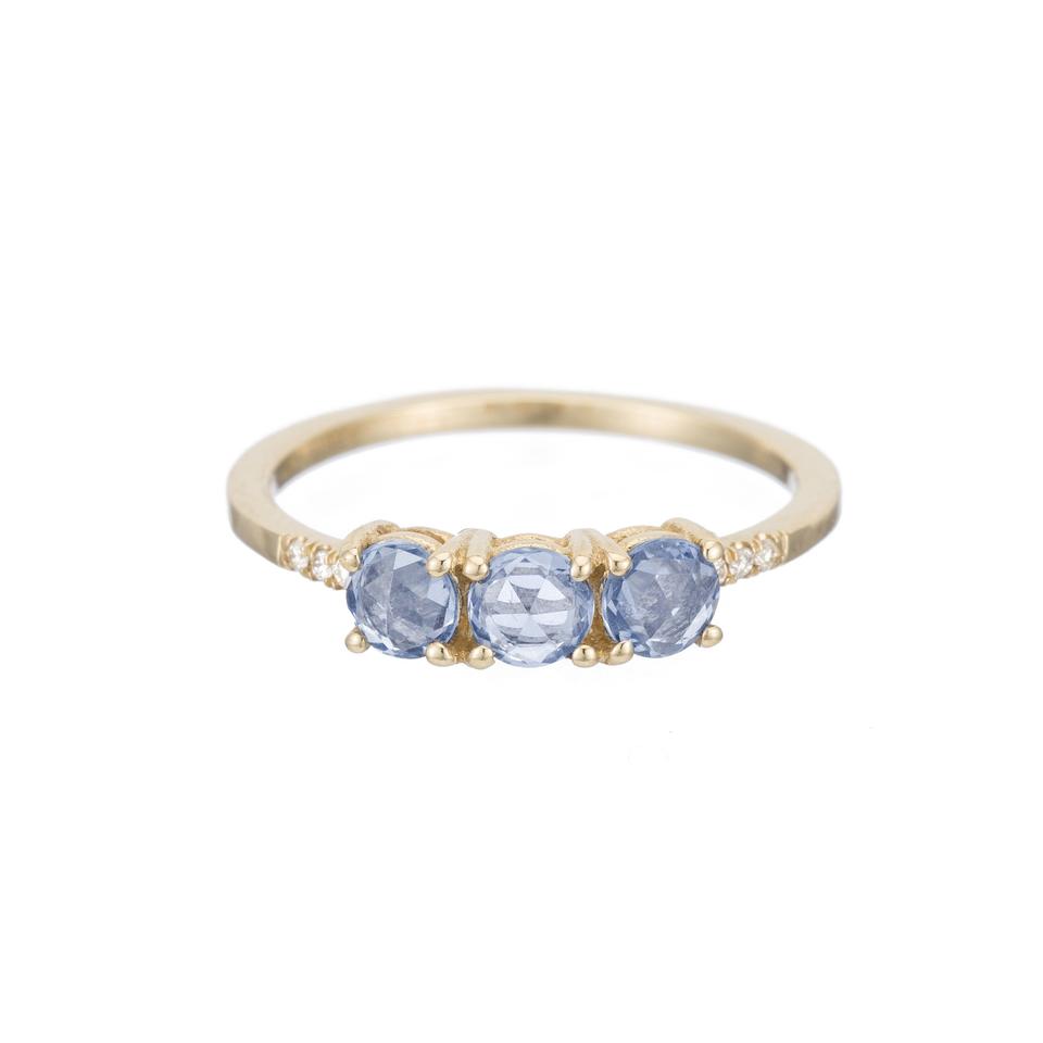 Rose Cut Sapphire Equilibrium Ring-Ring-Jennie Kwon-I don' know or see my size-hurdles-jewelry-boulder-colorado