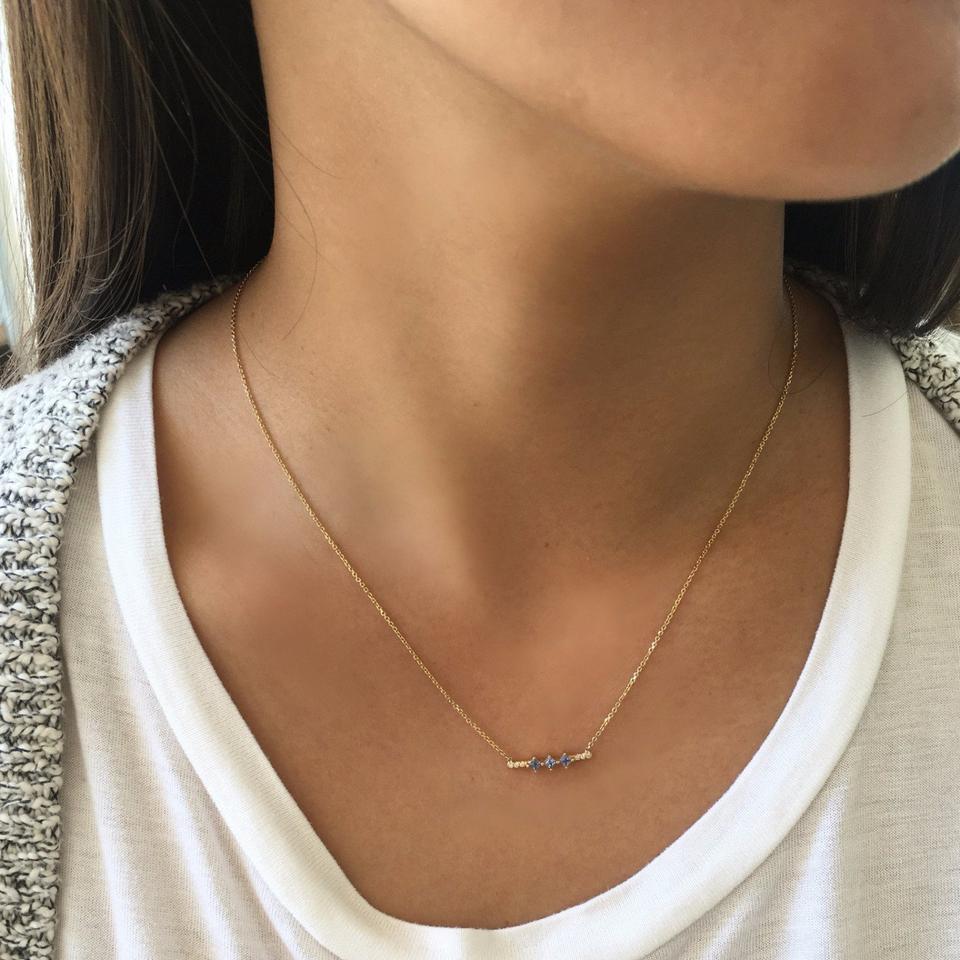Sapphire Harmony Necklace-Necklace-Jennie Kwon-14K Yellow Gold-hurdles-jewelry-boulder-colorado