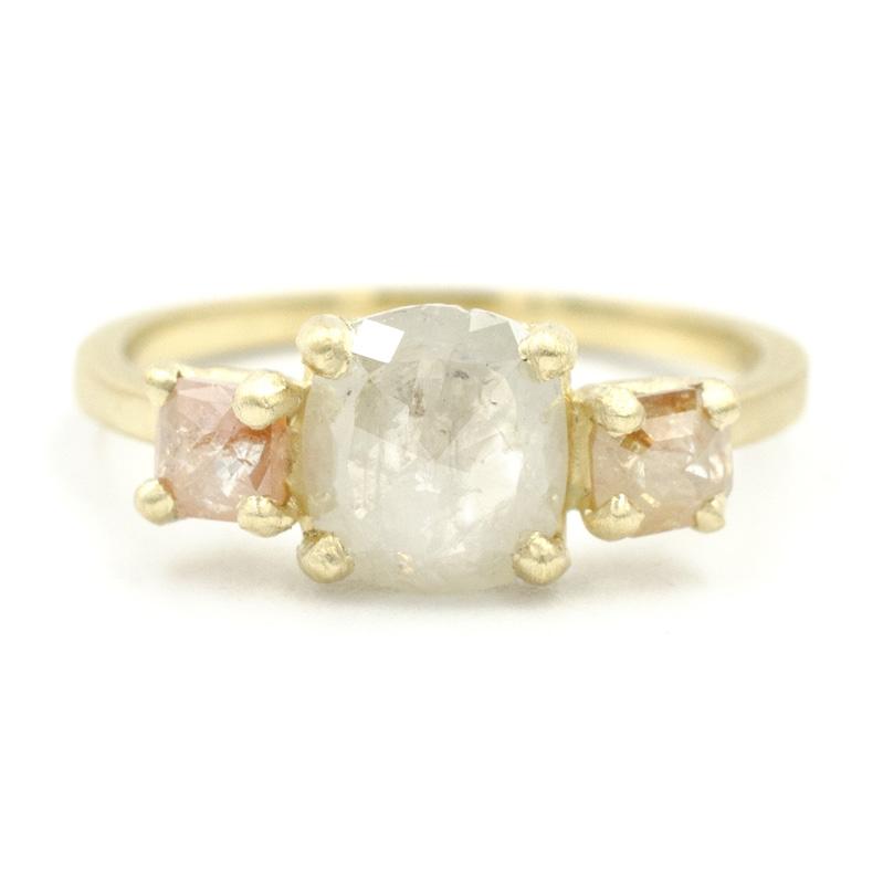 Facet Three Stone Opaque Diamond Ring-Ring-Jennifer Dawes Design-I don' know or see my size-hurdles-jewelry-boulder-colorado