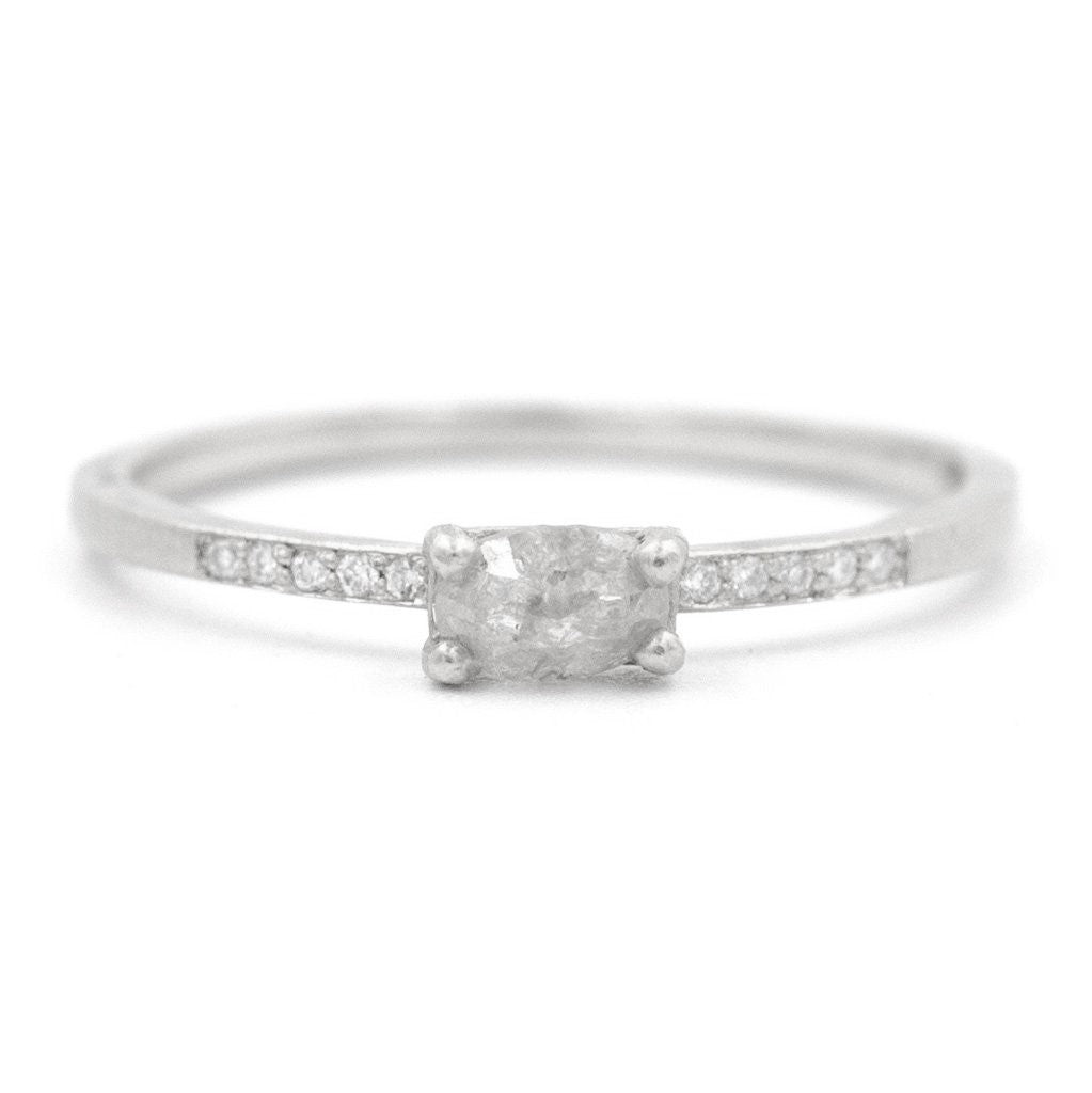 Stacking Oval Opaque Rose Cut Diamond Ring-Ring-Jennifer Dawes Design-I don' know or see my size-hurdles-jewelry-boulder-colorado