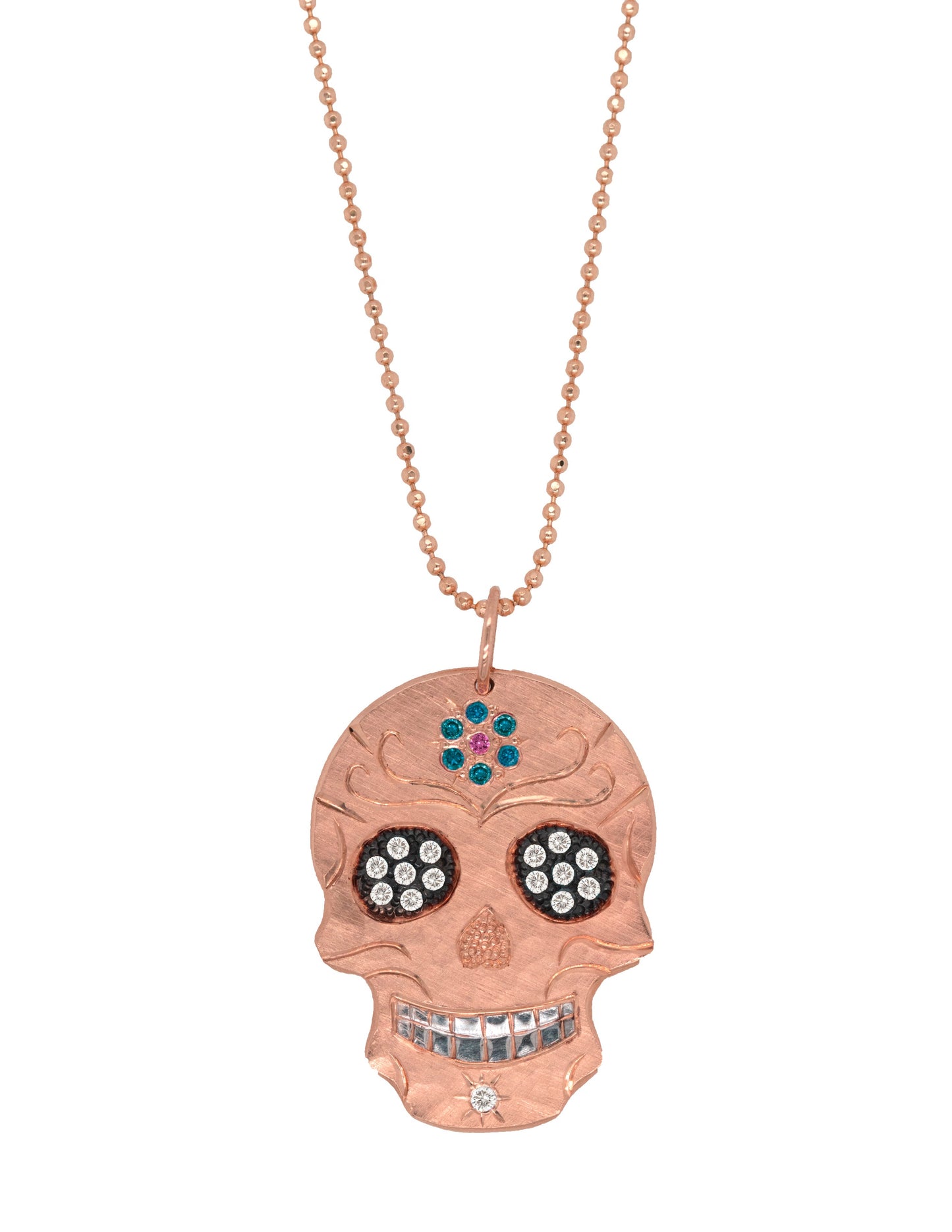 Skor 14k Rose Gold Ghostrider Pendant-Pendant-Julez Bryant-hurdles-jewelry-boulder-colorado