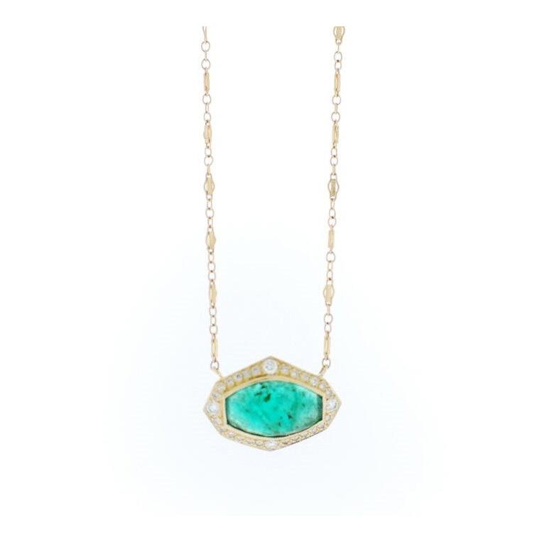 One of a Kind Brazilian Emerald Necklace-Necklace-Just Jules-hurdles-jewelry-boulder-colorado