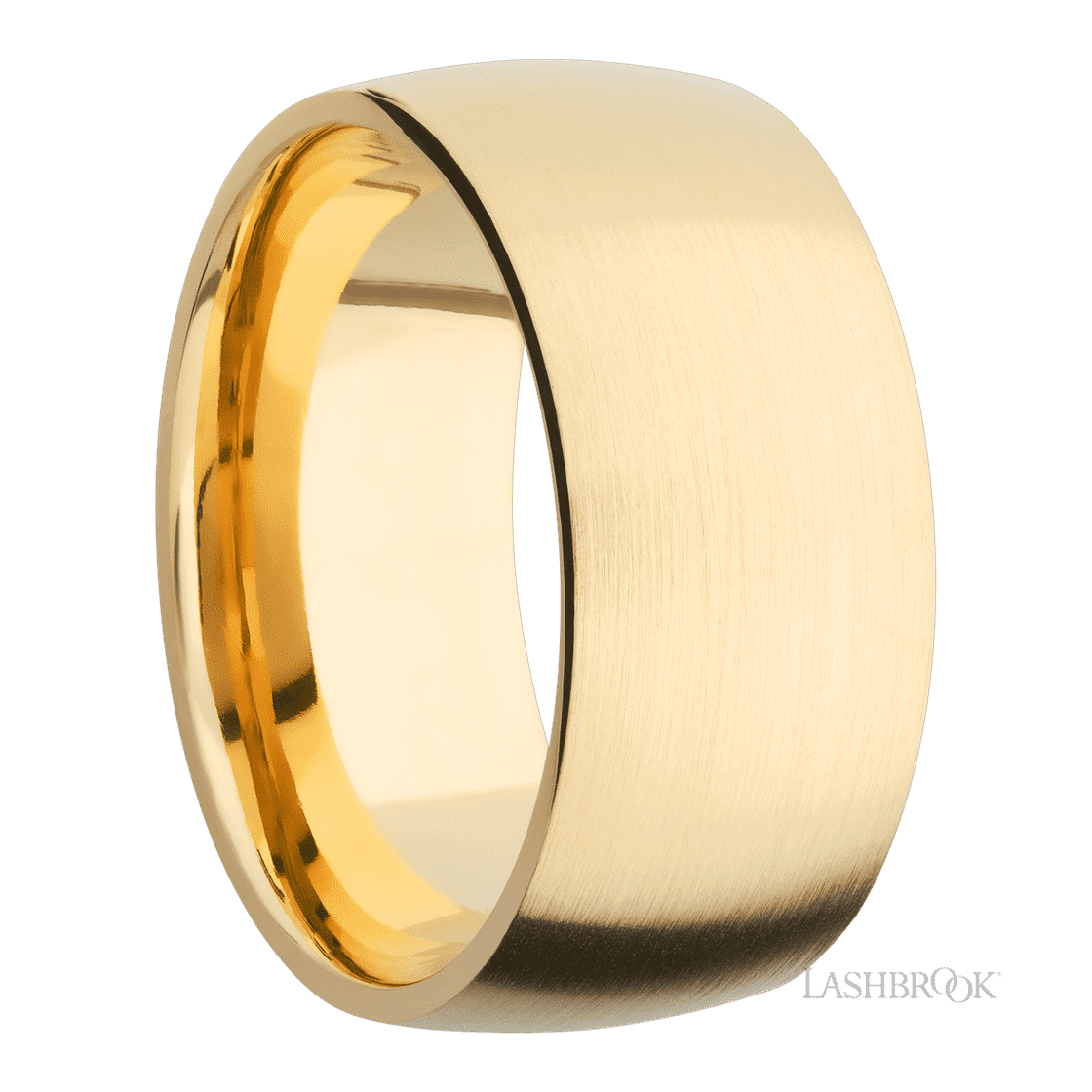 10 mm wide Domed 14K Yellow Gold band.-Wedding Band-Lashbrook Designs-I don' know or see my size-hurdles-jewelry-boulder-colorado