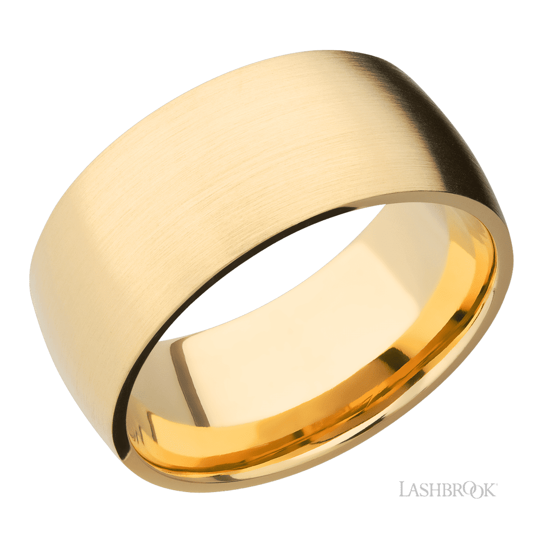 10 mm wide Domed 14K Yellow Gold band.-Wedding Band-Lashbrook Designs-I don' know or see my size-hurdles-jewelry-boulder-colorado