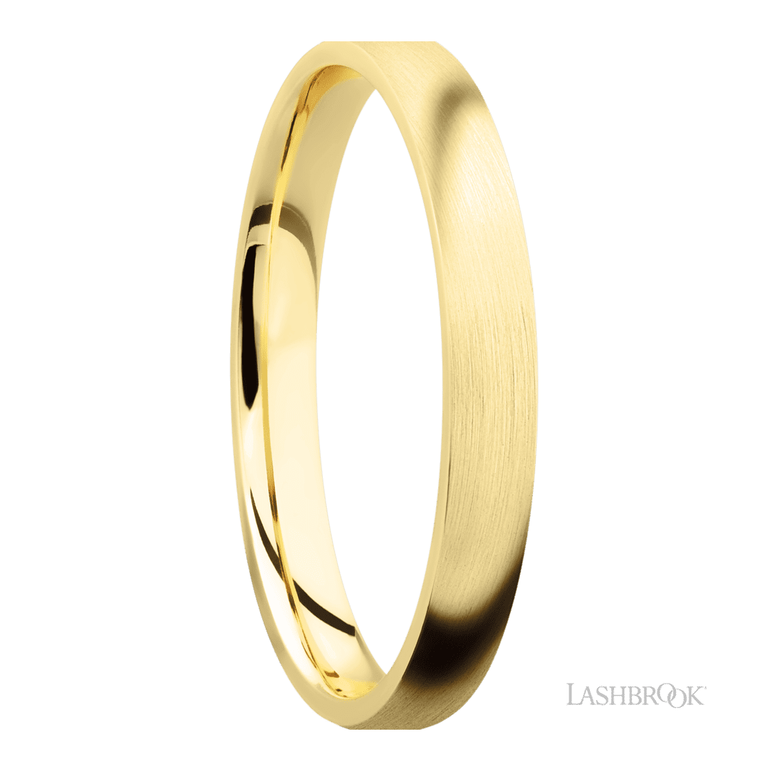 3 mm wide Domed 14K Yellow Gold band.-Wedding Band-Lashbrook Designs-I don' know or see my size-hurdles-jewelry-boulder-colorado