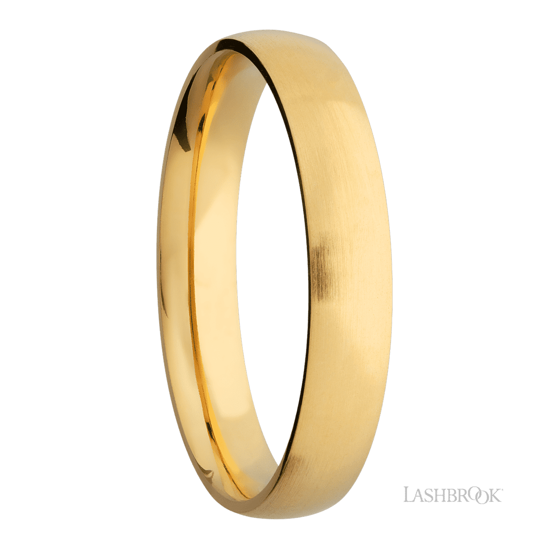 4 mm wide Domed 14K Yellow Gold band.-Wedding Band-Lashbrook Designs-I don' know or see my size-hurdles-jewelry-boulder-colorado