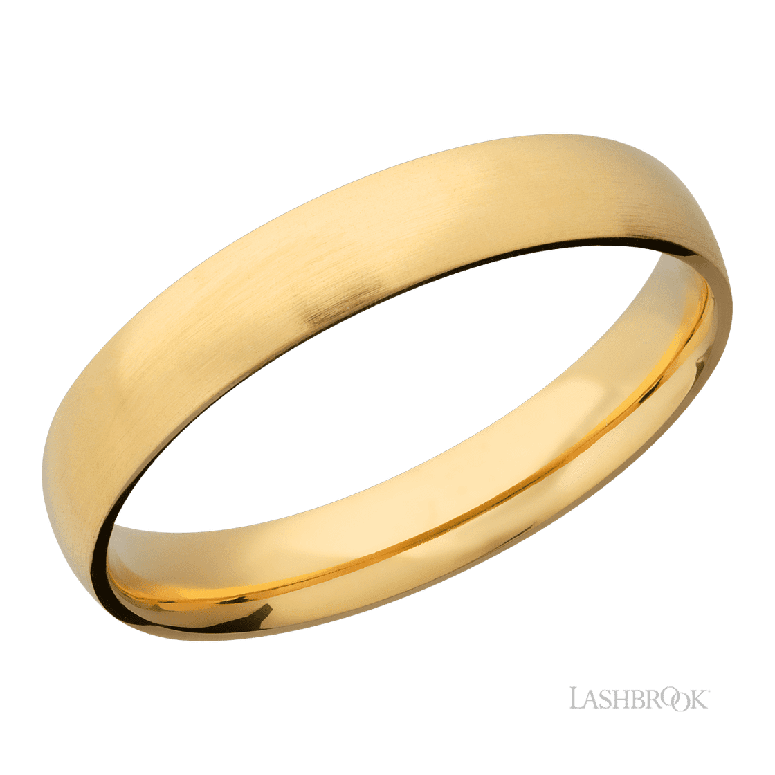 4 mm wide Domed 14K Yellow Gold band.-Wedding Band-Lashbrook Designs-I don' know or see my size-hurdles-jewelry-boulder-colorado
