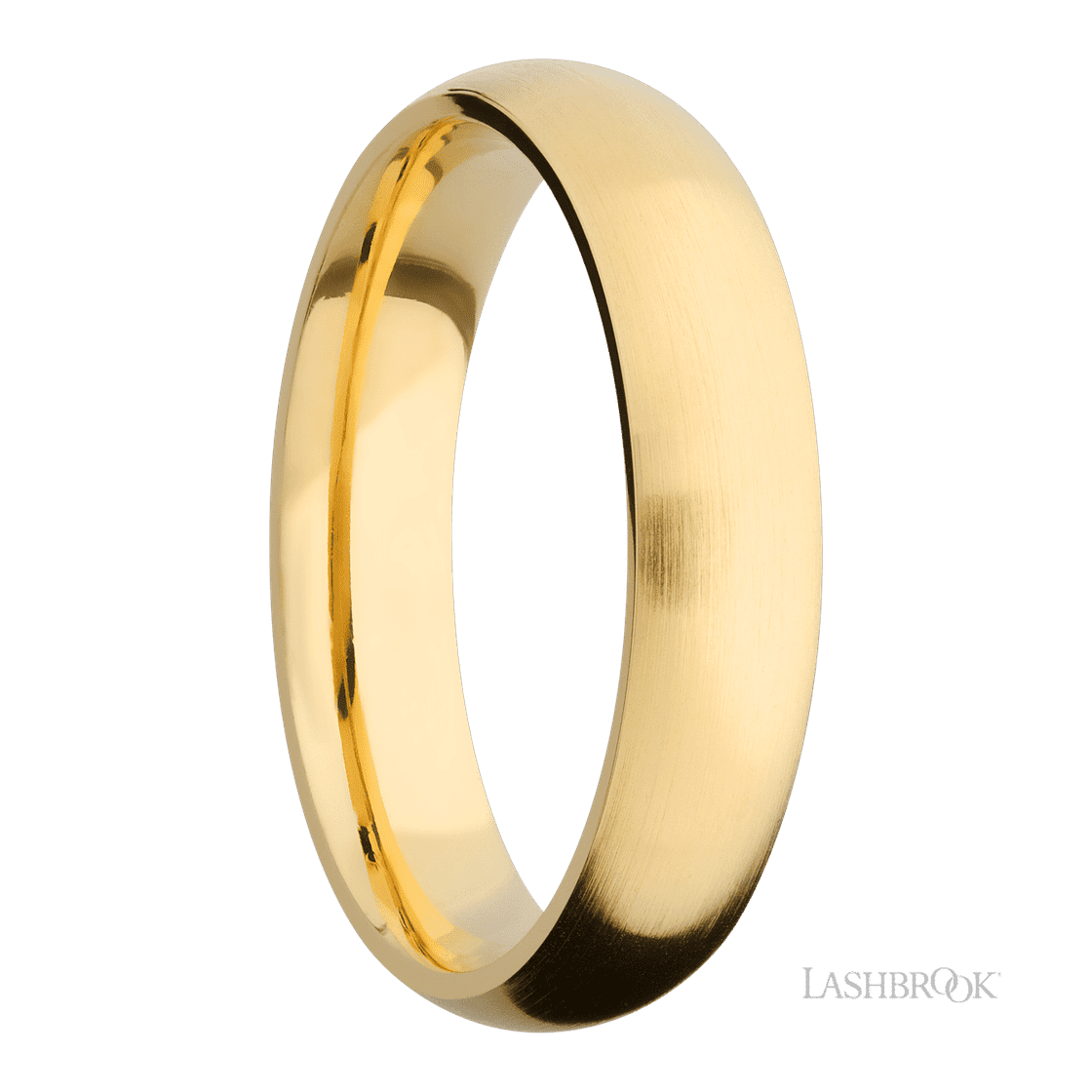 5 mm wide Domed 14K Yellow Gold band.-Wedding Band-Lashbrook Designs-I don' know or see my size-hurdles-jewelry-boulder-colorado