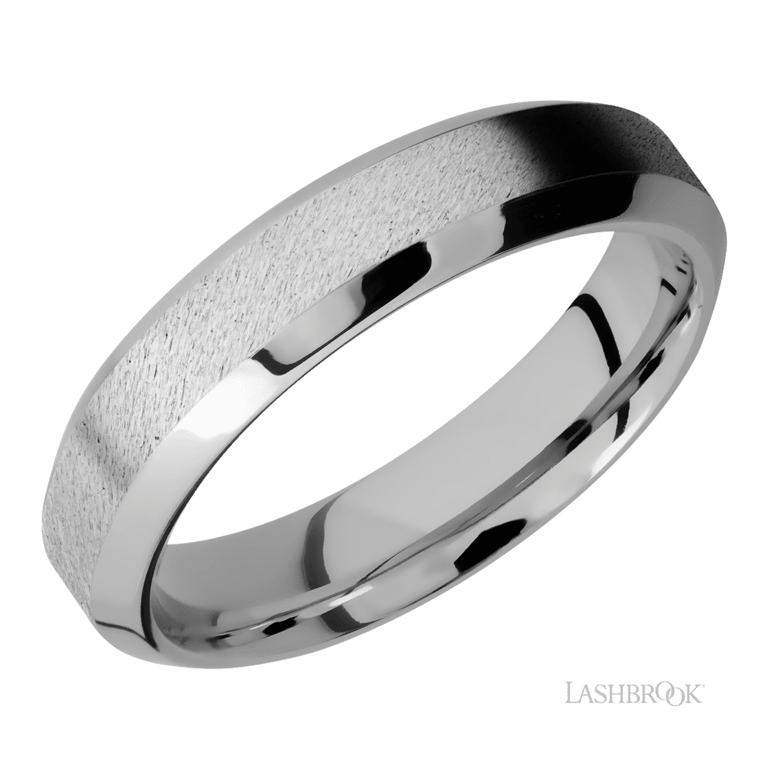 5 mm wide High Bevel Cobalt Chrome band.-Wedding Band-Lashbrook Designs-I don' know or see my size-hurdles-jewelry-boulder-colorado