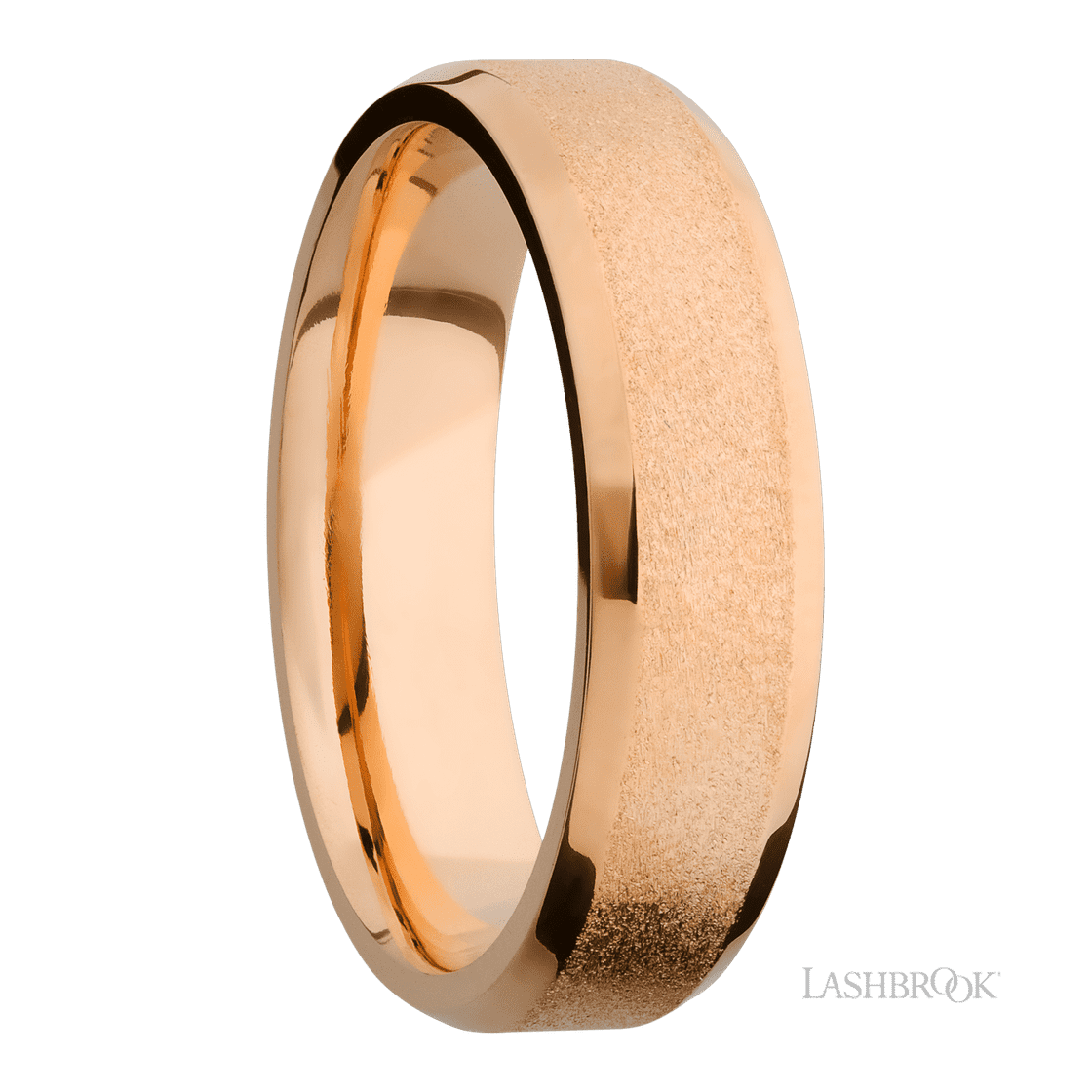 6 mm wide Beveled 14K Rose Gold band.-Wedding Band-Lashbrook Designs-I don' know or see my size-hurdles-jewelry-boulder-colorado