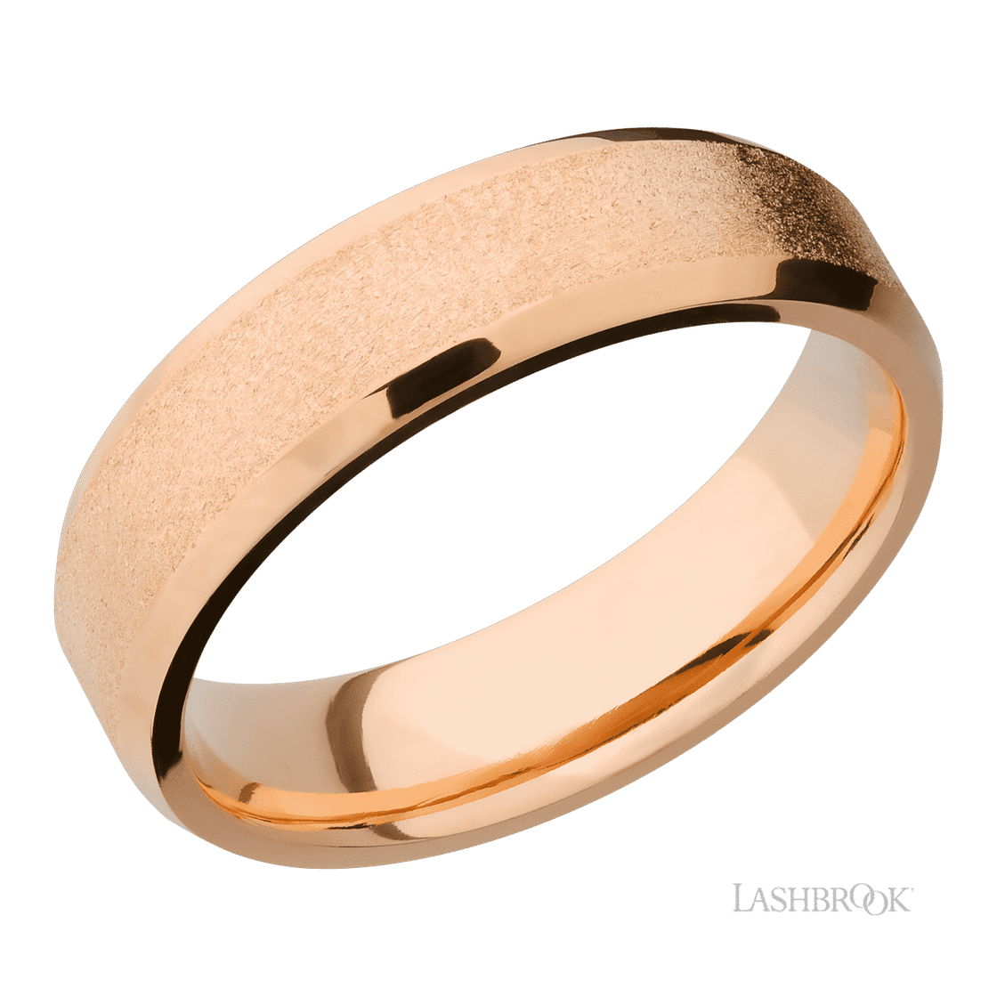 6 mm wide Beveled 14K Rose Gold band.-Wedding Band-Lashbrook Designs-I don' know or see my size-hurdles-jewelry-boulder-colorado