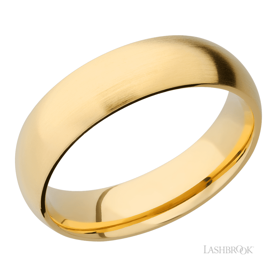 6 mm wide Domed 14K Yellow Gold band.-Wedding Band-Lashbrook Designs-I don' know or see my size-hurdles-jewelry-boulder-colorado