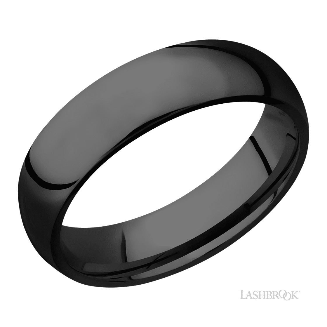 6 mm wide Domed Zirconium band.-Wedding Band-Lashbrook Designs-I don' know or see my size-hurdles-jewelry-boulder-colorado