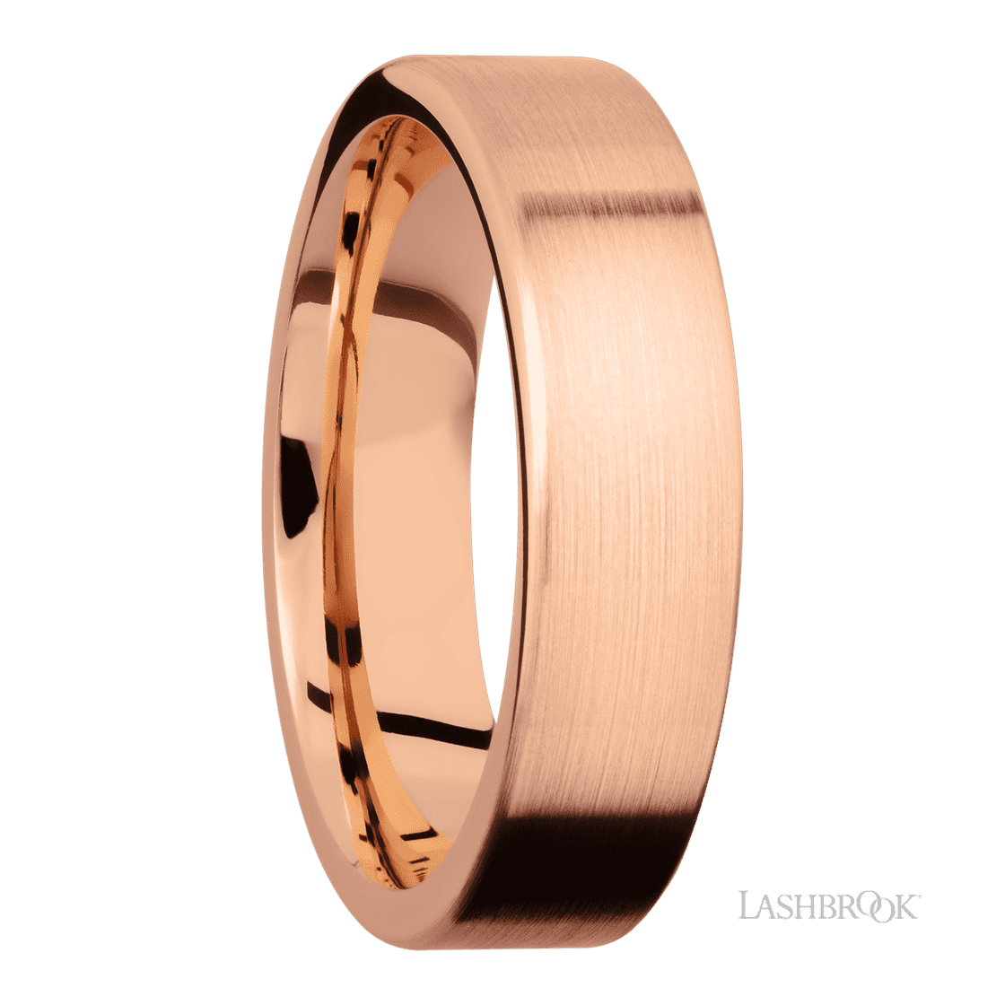 6 mm wide Flat 14K Rose Gold band.-Wedding Band-Lashbrook Designs-I don' know or see my size-hurdles-jewelry-boulder-colorado