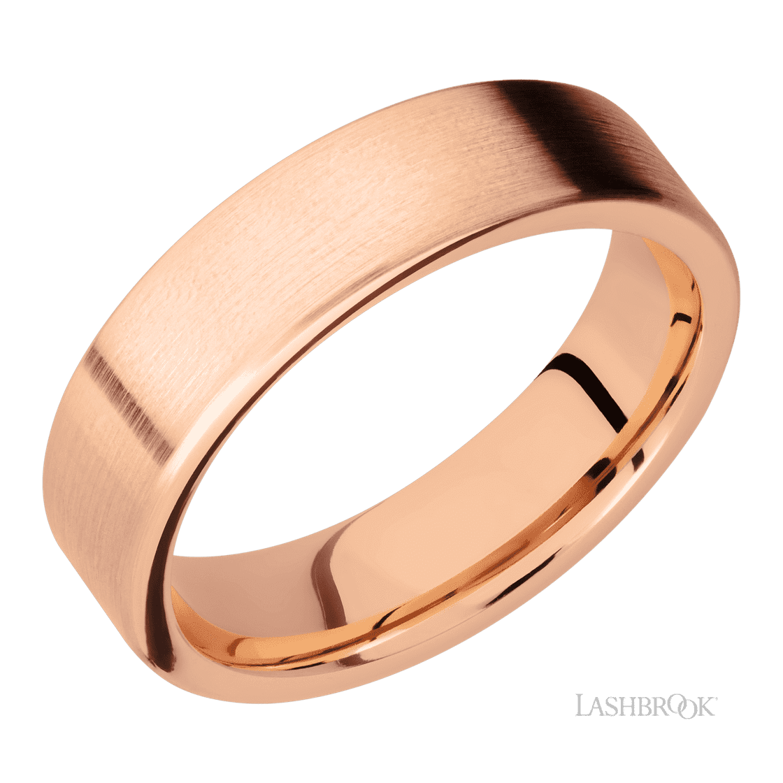6 mm wide Flat 14K Rose Gold band.-Wedding Band-Lashbrook Designs-I don' know or see my size-hurdles-jewelry-boulder-colorado