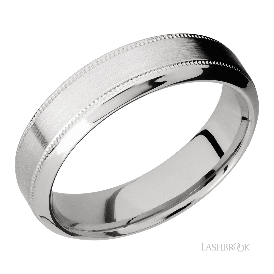 6 mm wide High Bevel Milgrain 14K White Gold band.-Wedding Band-Lashbrook Designs-I don' know or see my size-hurdles-jewelry-boulder-colorado