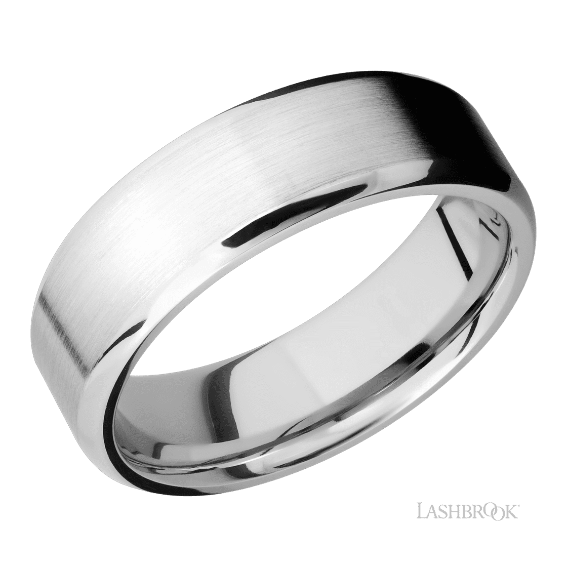 7 mm wide Beveled 14K White Gold band.-Wedding Band-Lashbrook Designs-I don' know or see my size-hurdles-jewelry-boulder-colorado