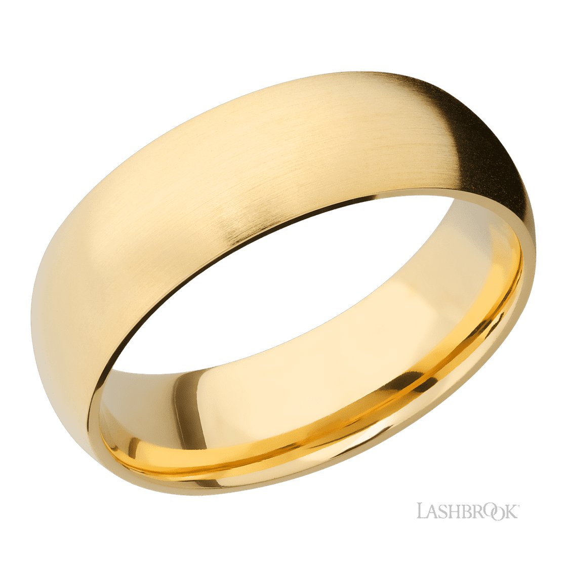 7 mm wide Domed 14K Yellow Gold band.-Wedding Band-Lashbrook Designs-I don' know or see my size-hurdles-jewelry-boulder-colorado
