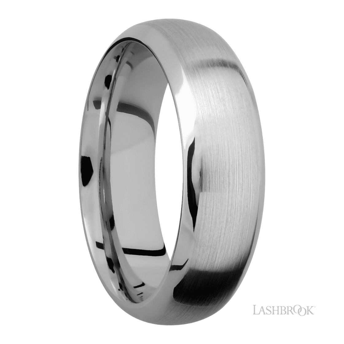 7 mm wide Domed Bevel 14K White Gold band.-Wedding Band-Lashbrook Designs-I don' know or see my size-hurdles-jewelry-boulder-colorado