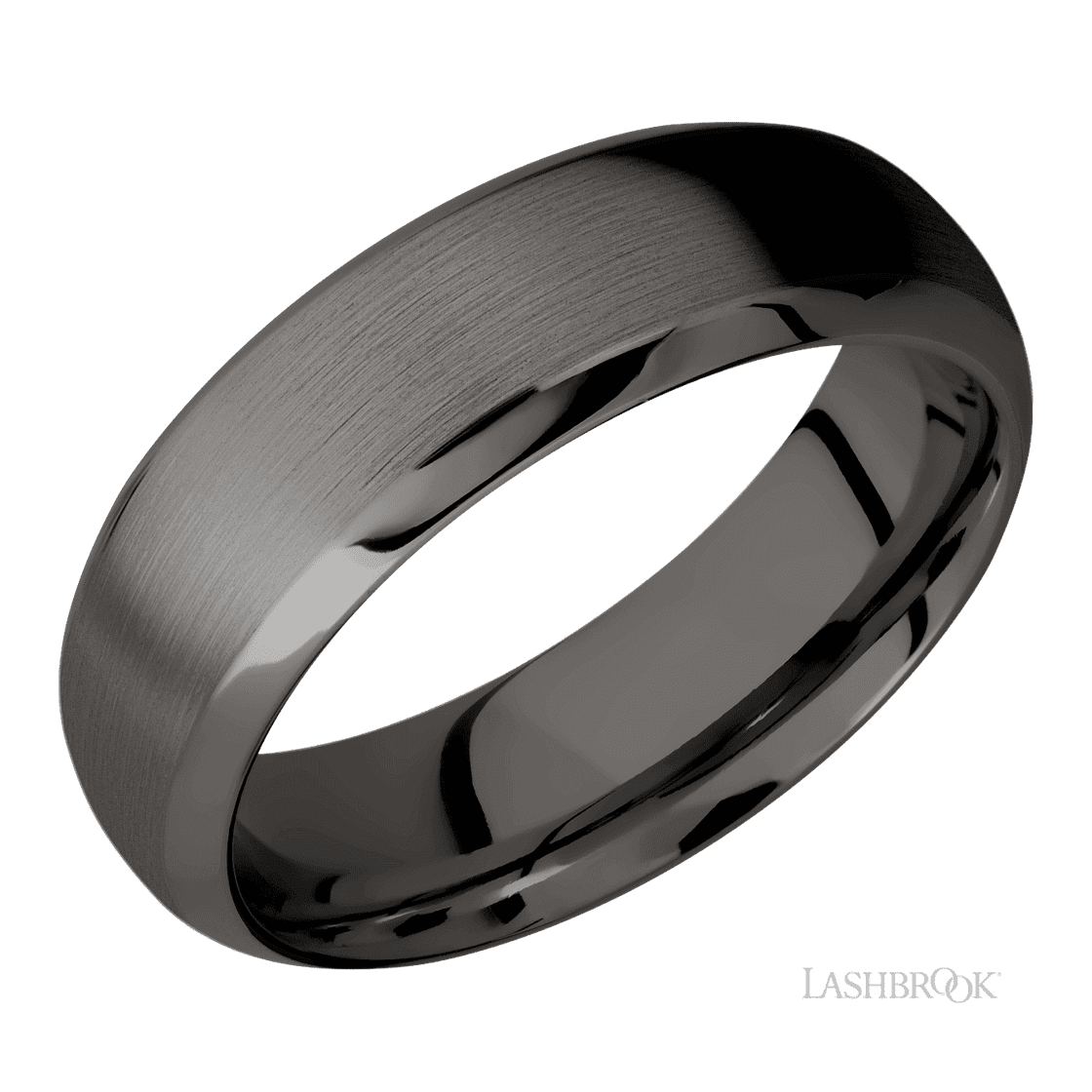 7 mm wide Domed Bevel Tantalum Noir band.-Wedding Band-Lashbrook Designs-I don' know or see my size-hurdles-jewelry-boulder-colorado