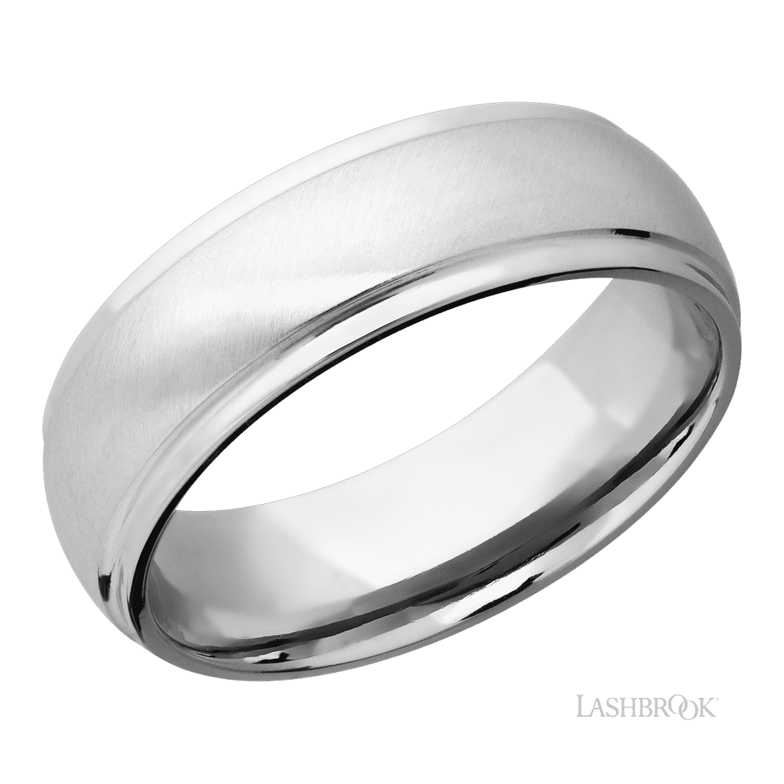 7 mm wide Domed Stepped Down Edges Cobalt Chrome band.-Wedding Band-Lashbrook Designs-I don' know or see my size-hurdles-jewelry-boulder-colorado