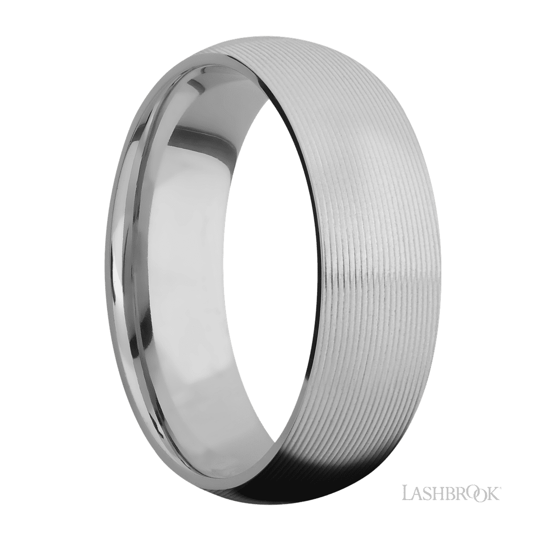 7 mm wide Domed Titanium band.-Wedding Band-Lashbrook Designs-I don' know or see my size-hurdles-jewelry-boulder-colorado