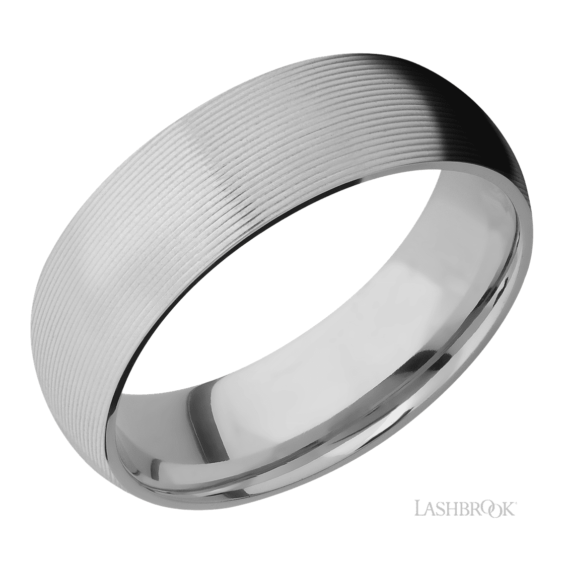 7 mm wide Domed Titanium band.-Wedding Band-Lashbrook Designs-I don' know or see my size-hurdles-jewelry-boulder-colorado