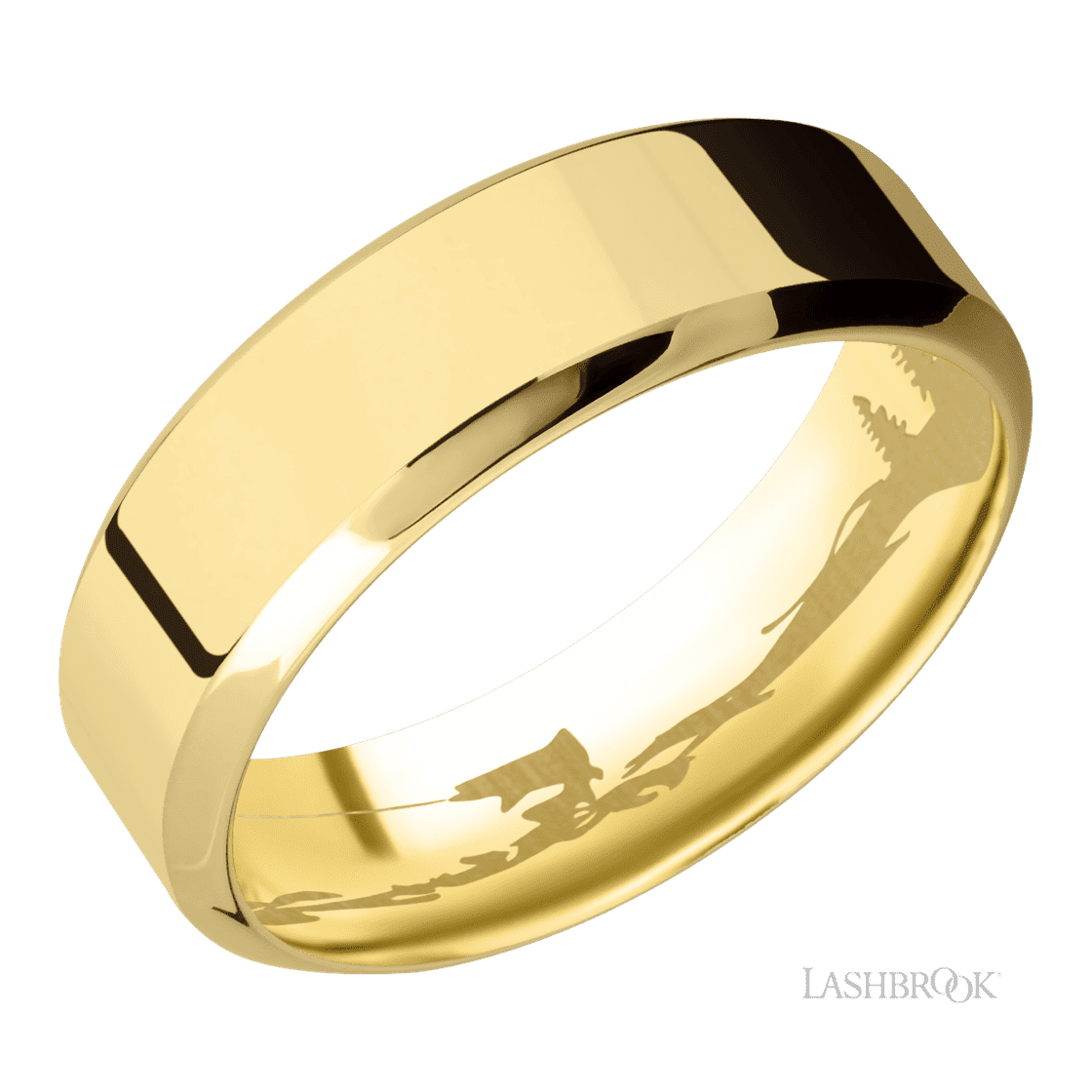 7 mm wide High Bevel 14K Yellow Gold band.-Wedding Band-Lashbrook Designs-I don' know or see my size-hurdles-jewelry-boulder-colorado